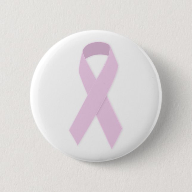MACARON ROND 5 CM LE RIBBON ROSE CAUSE DES MALADIES MÉDICALES CANCER (Devant)