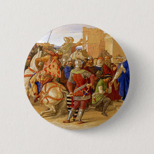 Macaron Rond 5 Cm Le roi Arthur et les chevaliers de la table ronde