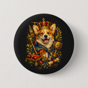 Macaron Rond 5 Cm Le Roi Corgi