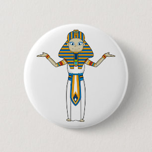 Macaron Rond 5 Cm Le Roi égyptien Button de pharaon