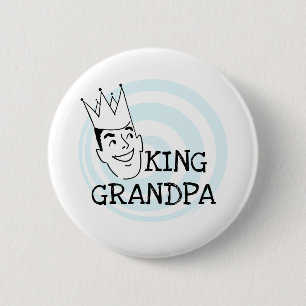 Macaron Rond 5 Cm Le Roi Grandpa T-shirts et cadeaux