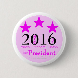 Macaron Rond 5 Cm Le rose tient le premier rôle Hillary Rodham