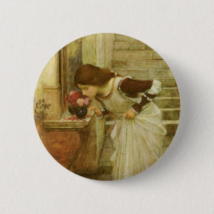 Macaron Rond 5 Cm Le Sanctuaire de John William Waterhouse