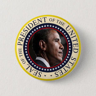 Macaron Rond 5 Cm Le sceau présidentiel de Barack Obama