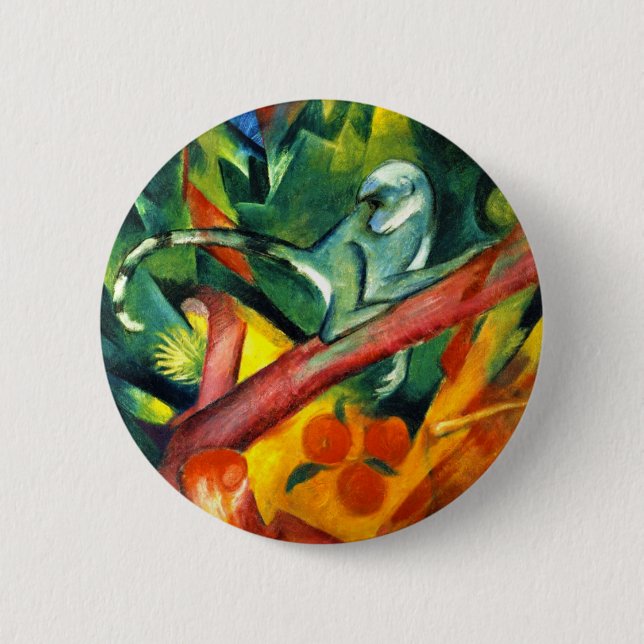 Macaron Rond 5 Cm Le singe (Devant)