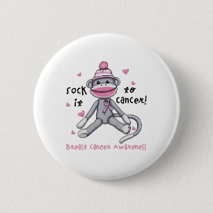 Macaron Rond 5 Cm Le Singe Sensibilisant Au Cancer Du Sein Le Consac