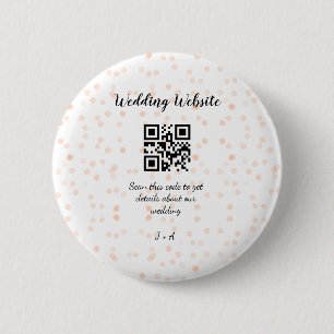 Macaron Rond 5 Cm Le site web mariage scanner code QR pour les détai
