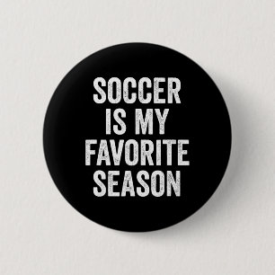 Macaron Rond 5 Cm Le soccer est mon joueur de soccer de saison préfé