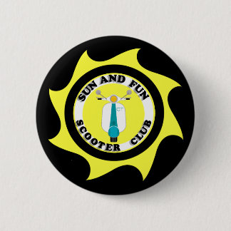 MACARON ROND 5 CM LE SOLEIL ET BOUTON D'AMUSEMENT (NOIR)