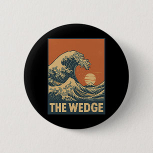 Macaron Rond 5 Cm Le spot de surf The Wedge Newport Beach Surfing Gr