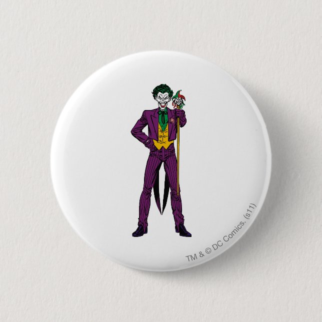 Macaron Rond 5 Cm Le stand classique de Joker (Devant)