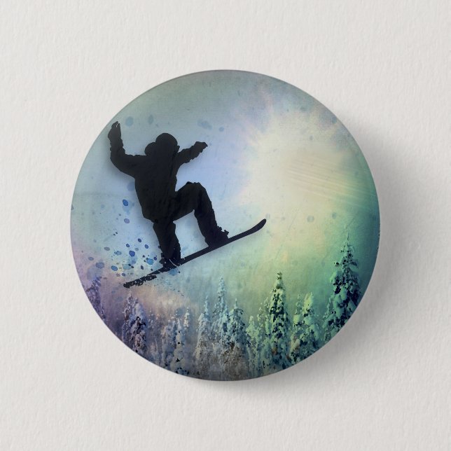 Macaron Rond 5 Cm Le surfeur : Air (Devant)