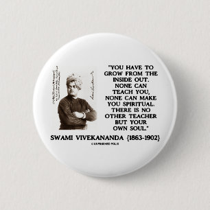 Macaron Rond 5 Cm Le Swami Vivekananda grandit de l'intérieur vers l