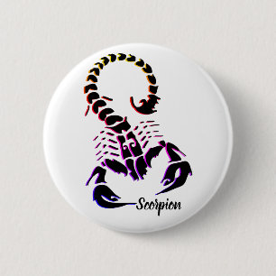 Macaron Rond 5 Cm Le symbole du scorpion zodiac