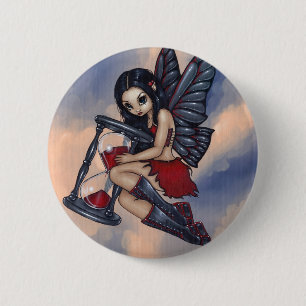 Macaron Rond 5 Cm Le "temps pilote" le bouton