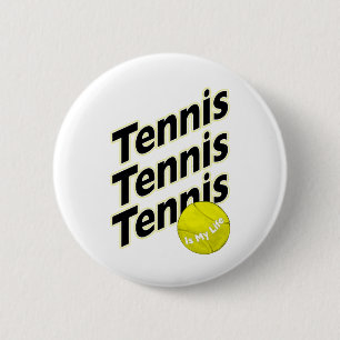 Macaron Rond 5 Cm Le tennis est ma vie