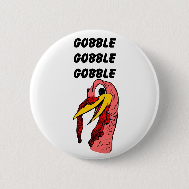 Macaron Rond 5 Cm Le thanksgiving Turquie avalent (Devant)