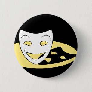 Macaron Rond 5 Cm Le théâtre d'ombre masque le bouton