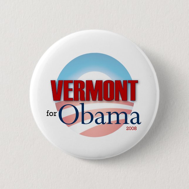 Macaron Rond 5 Cm Le VERMONT pour Obama (Devant)