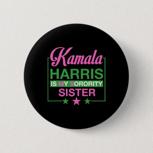Macaron Rond 5 Cm Le Vice-Président Kamala Harris Est Ma Soeur Sorci
