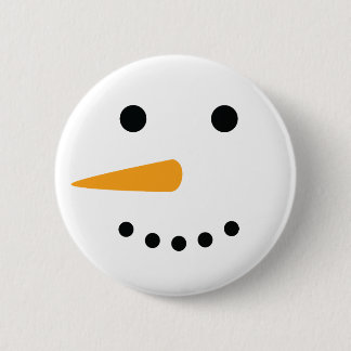 Macaron Rond 5 Cm Le visage de Snowman