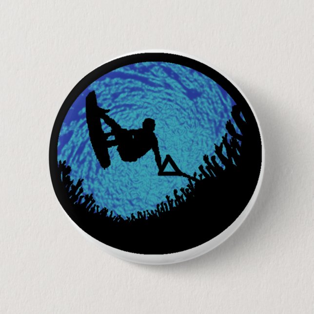 MACARON ROND 5 CM LE WAKEBOARDING UN (Devant)