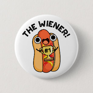 Macaron Rond 5 Cm Le Winner Funny Winner Hot Dog Pun
