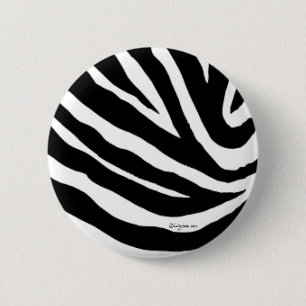 Macaron Rond 5 Cm Le zèbre frais barre le Pin de bouton