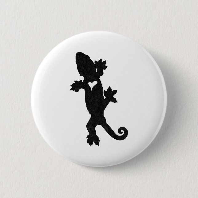 Macaron Rond 5 Cm Leachie New Caledonian Gecko Artsy Distressed  (Devant)