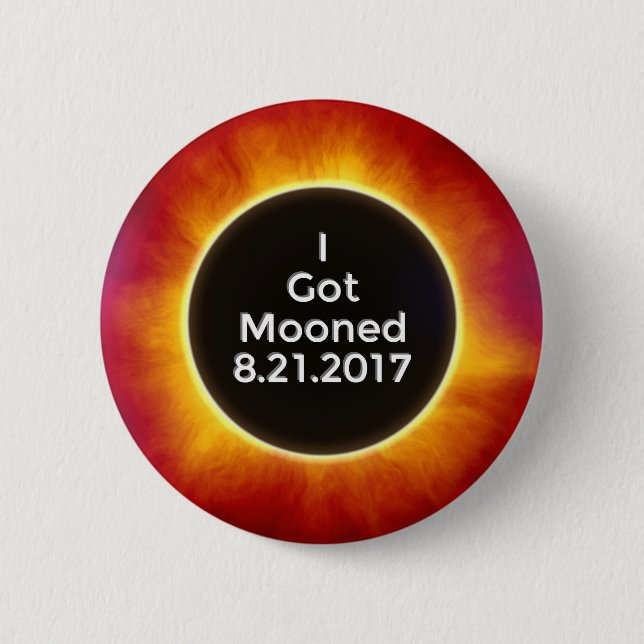 Macaron Rond 5 Cm L'éclipse solaire américaine obtient le 21 août (Devant)