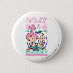 Macaron Rond 5 Cm Lecteurs de cassettes de PEBBLES™ et de BAM-BAM