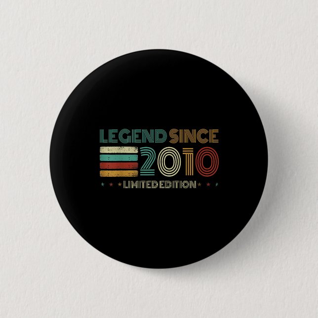 Macaron Rond 5 Cm Légende de 15 ans depuis son 15e anniversaire en 2 (Devant)
