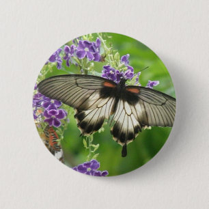 Macaron Rond 5 Cm Légende de bouton de papillons