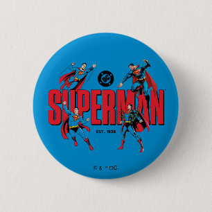 Macaron Rond 5 Cm Légendes de Superman pour toujours Graphique