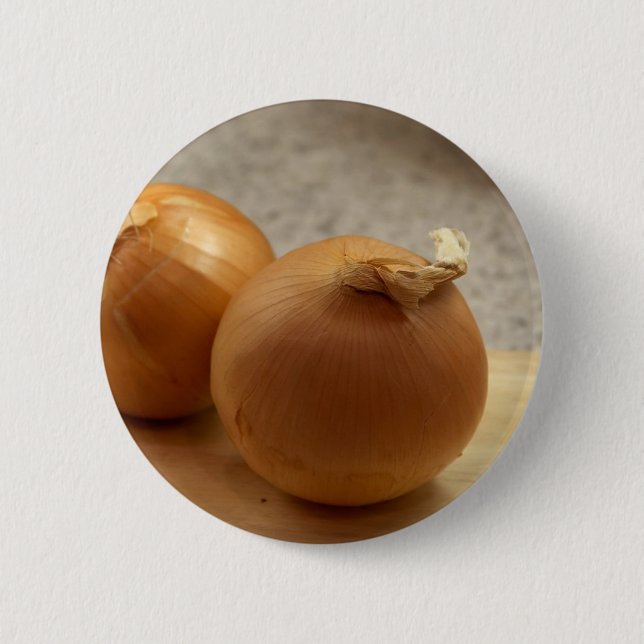 Macaron Rond 5 Cm Légumes jaunes d'oignons (Devant)