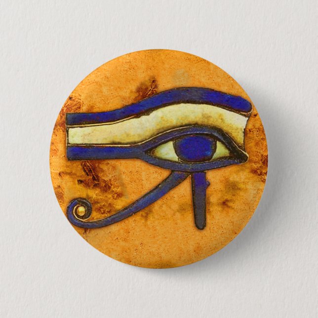 Macaron Rond 5 Cm L'Egypte ancienne L'oeil de Horus (Devant)