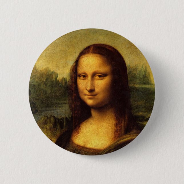 Macaron Rond 5 Cm Leonardo da Vinci Mona Lisa (Devant)