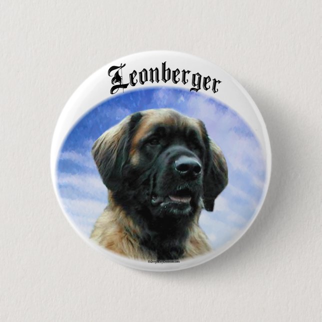 Macaron Rond 5 Cm Leonberger Clouds (Devant)