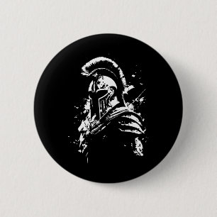 Macaron Rond 5 Cm Leonidas Casque Spartan Gym Sparta Workout Grec W