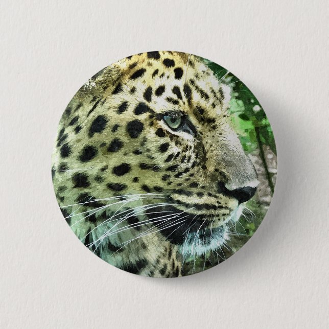 MACARON ROND 5 CM LEOPARD (Devant)