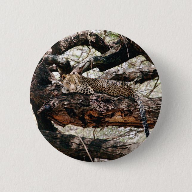 Macaron Rond 5 Cm Leopard (Devant)