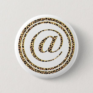 Macaron Rond 5 Cm Leopard @
