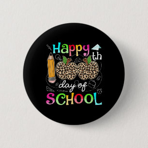 Macaron Rond 5 Cm Leopard 100 Jours D'Enseignant Étudiant 100 Jours