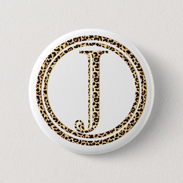 Macaron Rond 5 Cm Leopard J (Devant)