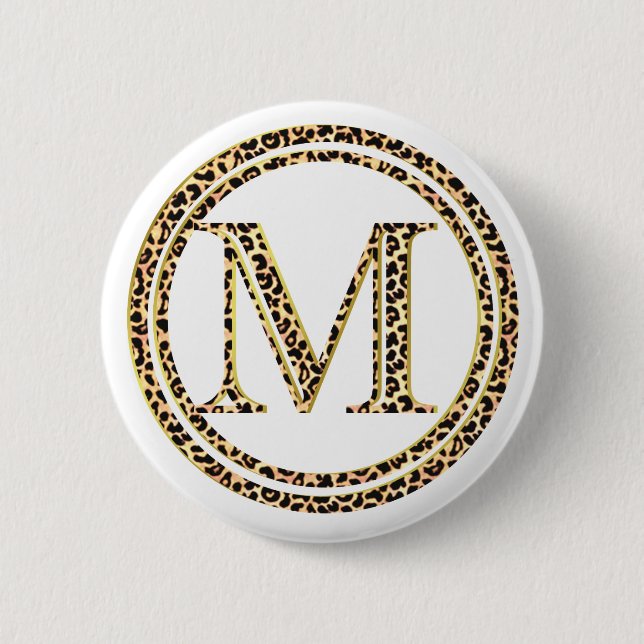 Macaron Rond 5 Cm Leopard M (Devant)