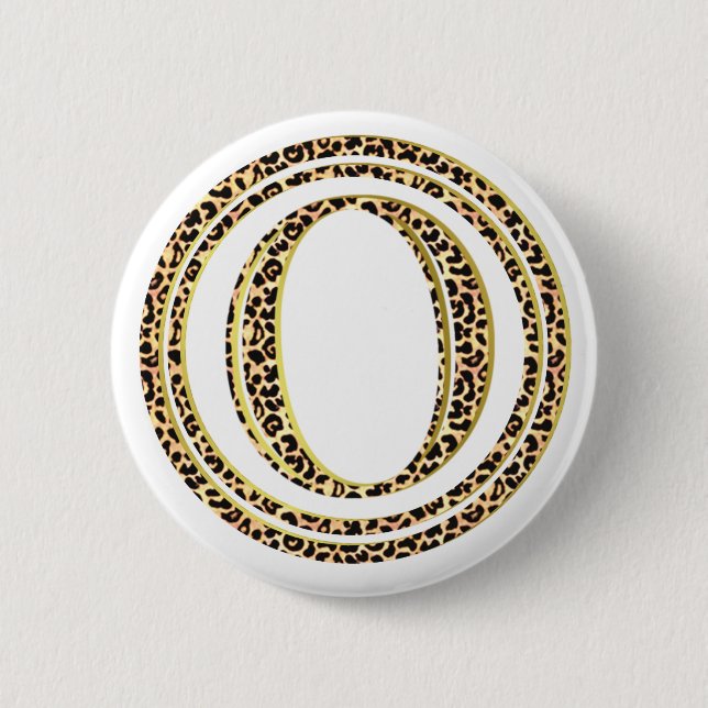 Macaron Rond 5 Cm Leopard O (Devant)