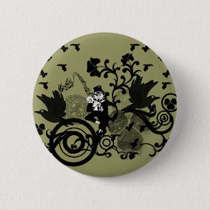 Macaron Rond 5 Cm Leprechaun en noir