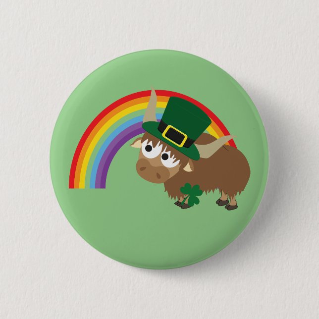 Macaron Rond 5 Cm Leprechaun Yak (Devant)