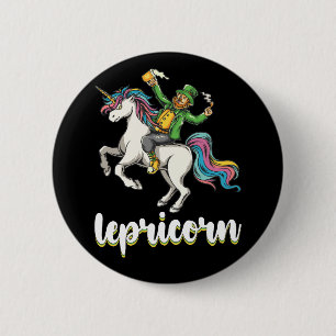 Macaron Rond 5 Cm Lepricorne Lutin Licorne Fête de la Saint-Patrick