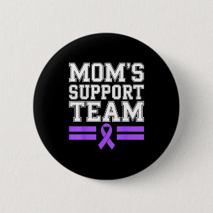 Macaron Rond 5 Cm l'équipe de soutien de maman famille sensibilisati